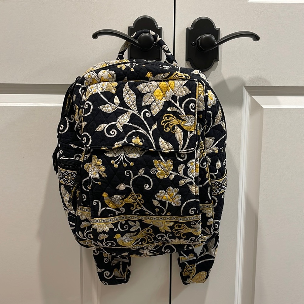 Vera Bradley Vintage Yellow Bird Backpack